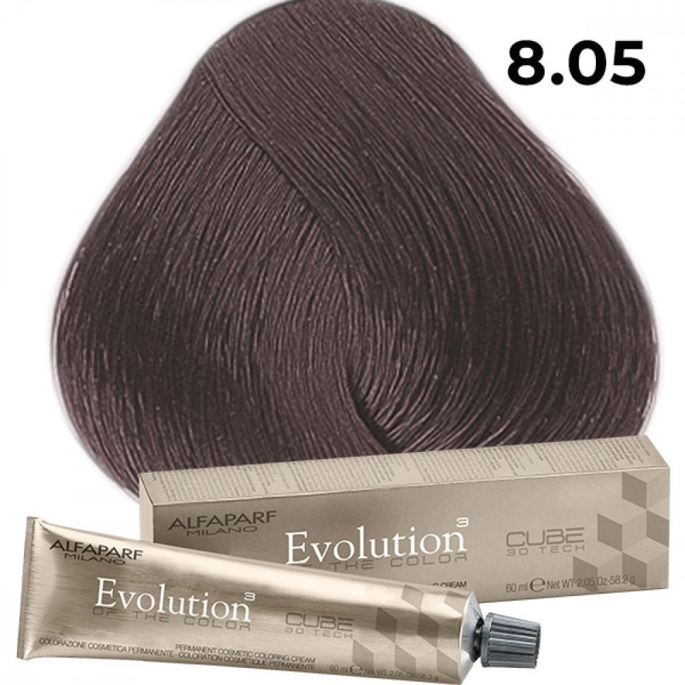 Alfaparf Evolution of the Color CUBE hajfesték - 8.05 60ml Light Soft Mahogany Blonde * képe 1